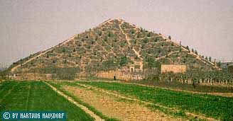 pyramids china hidden asia ancient grass bases military